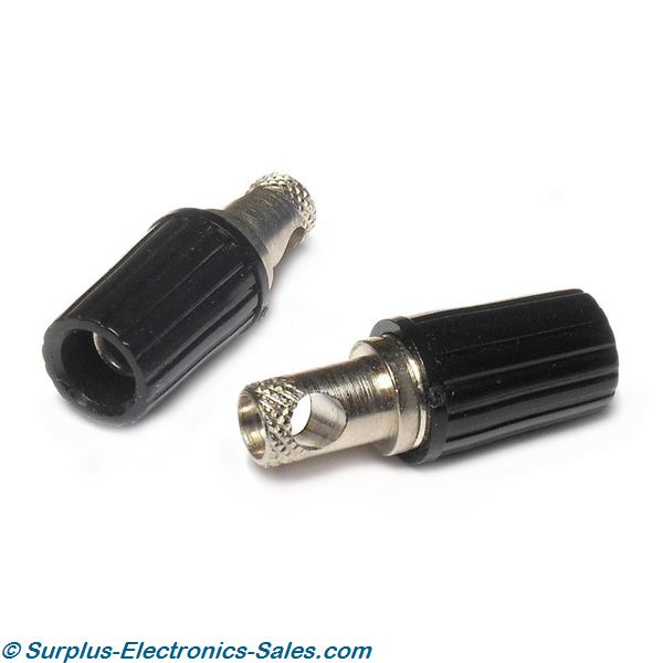 Stacking Banana Jack, Black 4mm - Click Image to Close